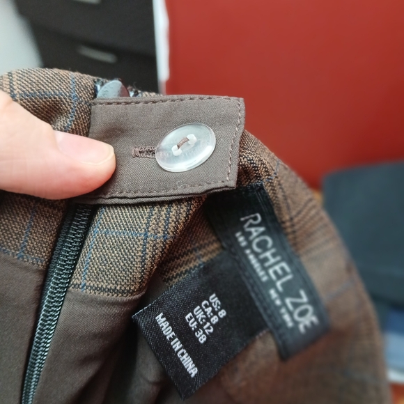 Rachel Zoe Brown Plaid Skirt - Picture 8 of 8